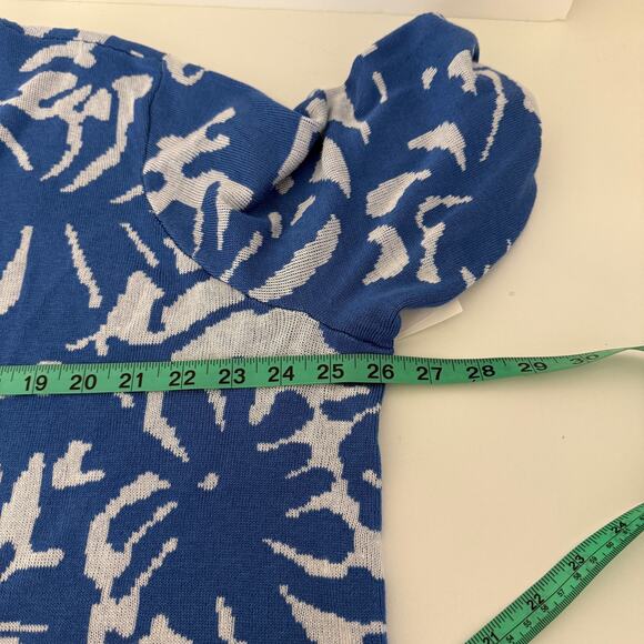 89th + Madison Abstract Open Cardigan Sweater Size 2X Star Sapphire Combo New - Picture 9 of 11